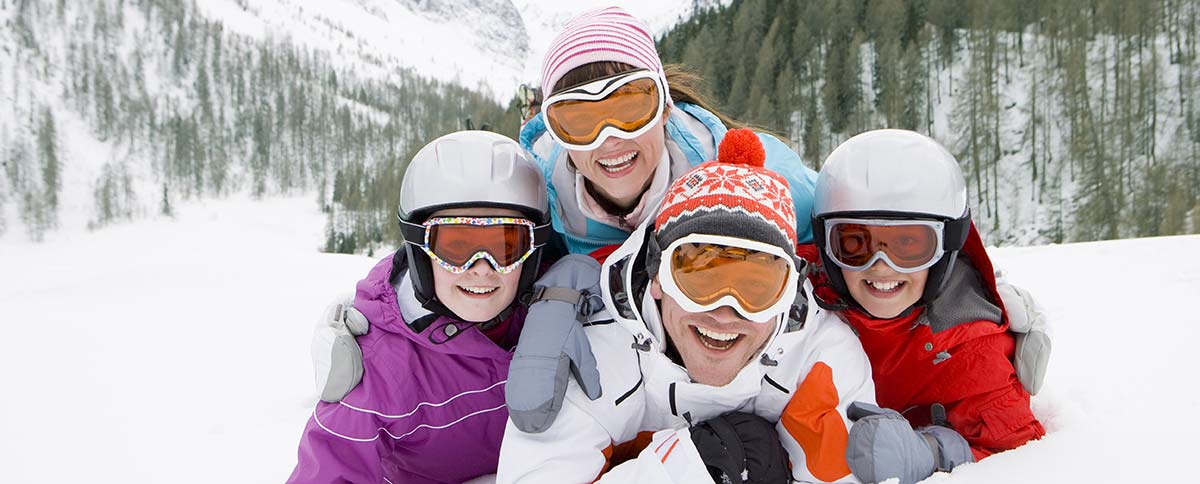 Family in the snow